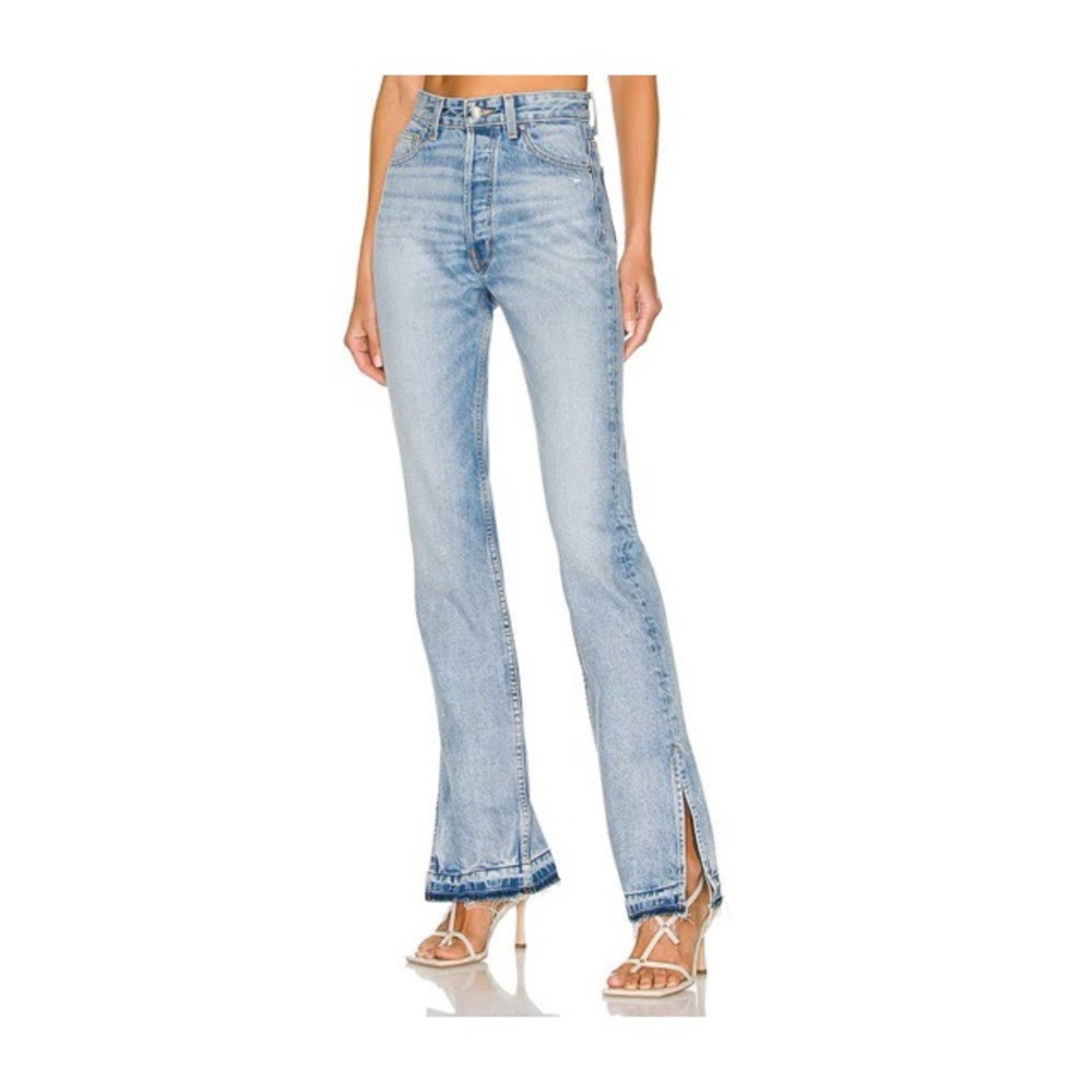 Nobody Slit Leg Distressed Jeans Size 24